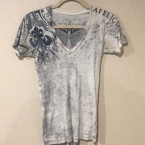 Affliction winged t shirt